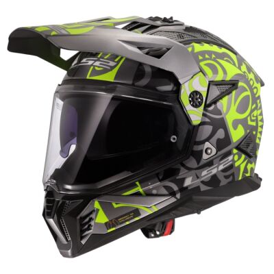 LS2 MX702 PIONEER II-06 RANGI adventure helma H-V-žlutá vel.M